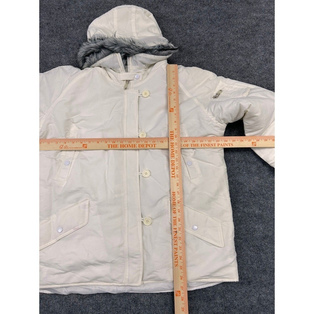 VTG Jordan Craig White Faux Fur Hood Parka Jacket Womens Size XL Puffer Coat NEW - Picture 10 of 11